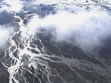 Imagen aérea del glaciar Dyngjujokull.