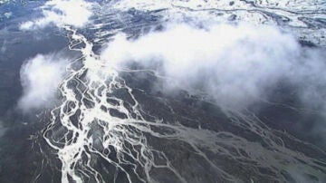 Imagen aérea del glaciar Dyngjujokull.