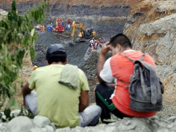 Labores de rescates a los mineros que han quedado atrapados en una mina en Nicaragua