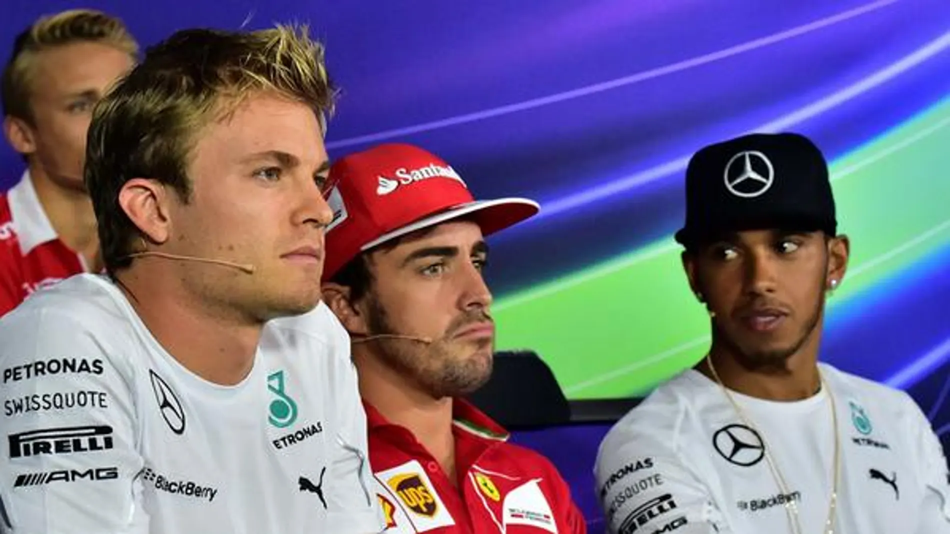Alonso, junto a Hamilton y Rosberg