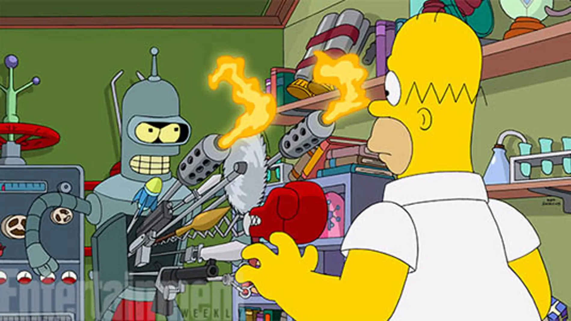 Primera imagen del crossover entre 'Futurama' y 'Los Simpson'