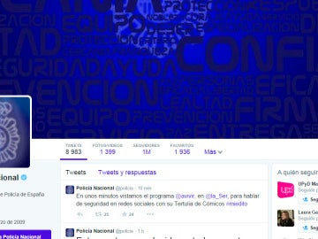 La Policía Nacional alcanza el millón de seguidores en Twitter La Policía Nacional alcanza el millón de seguidores en Twitter