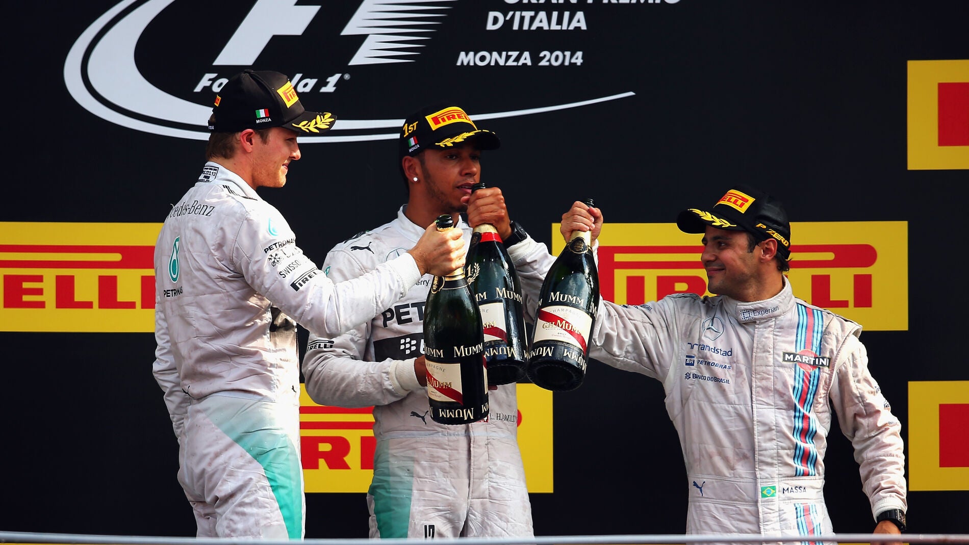 El podio del GP de Italia