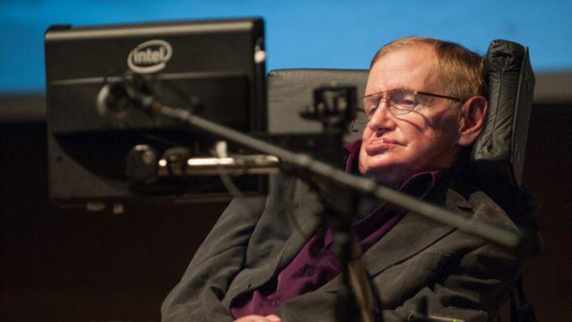Stephen Hawking durante una conferencia.