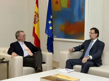 Mariano Rajoy y el presidente ejecutivo de Google, Eric Schmidt Mariano Rajoy y el presidente ejecutivo de Google, Eric Schmidt