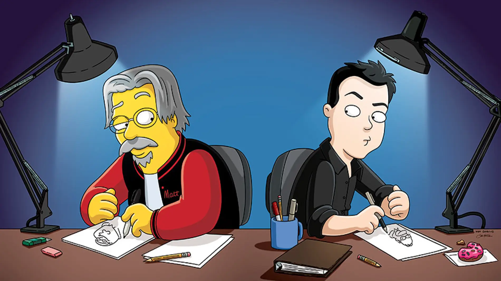 Matt Groening y Seth MacFarlane
