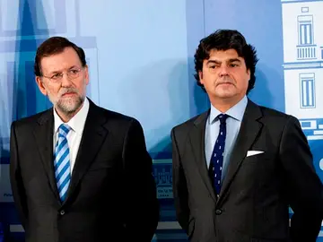 Mariano Rajoy junto a Jorge Moragas Mariano Rajoy junto a Jorge Moragas