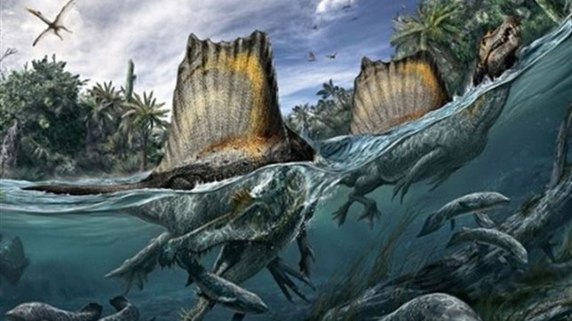 Recreaci&oacute;n del Spinosaurus aegyptiacus