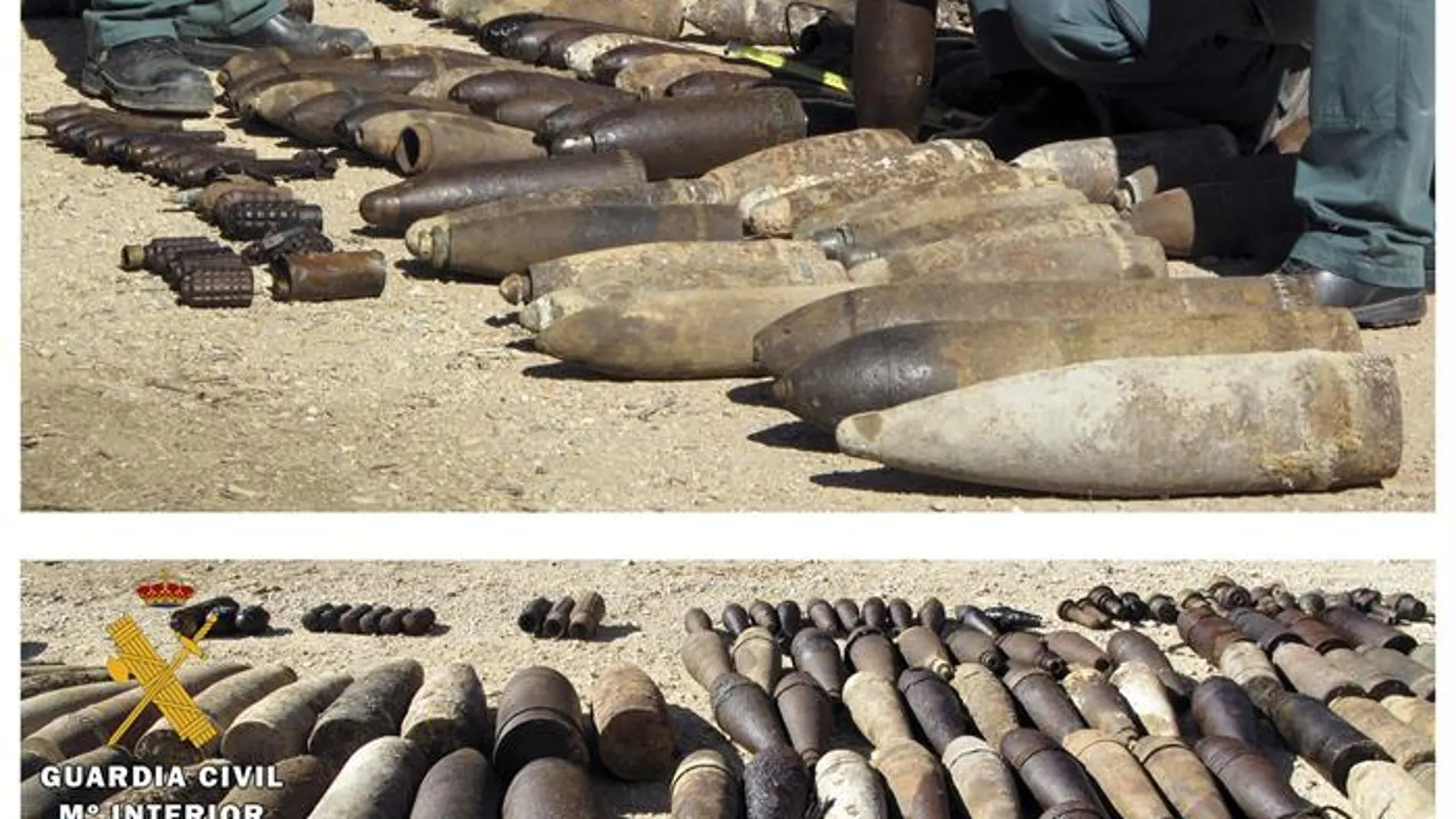 Artefactos intervenidos por la Guardia Civil en Teruel Artefactos intervenidos por la Guardia Civil en Teruel