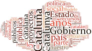 El discurso de Artur Mas en una nube de palabras
