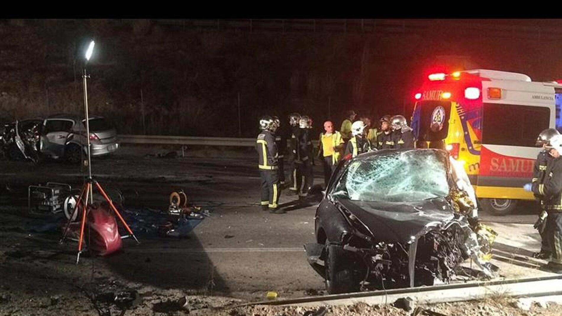 Accidente de tr&aacute;fico en la M-203