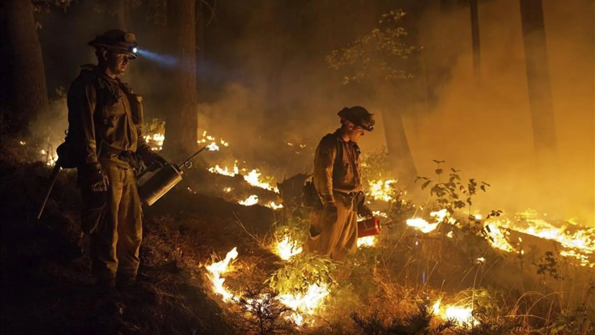 Las llamas de un incendio que arrasa el norte de California Las llamas de un incendio que arrasa el norte de California