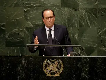 Hollande durante la Asamblea General de las Naciones Unidas celebrada en Nueva York Hollande durante la Asamblea General de las Naciones Unidas celebrada en Nueva York