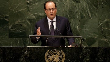 Hollande durante la Asamblea General de las Naciones Unidas celebrada en Nueva York