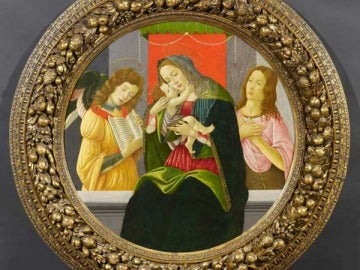 "Virgen con niño, San Juan Bautista y un ángel", de Sandro Botticelli