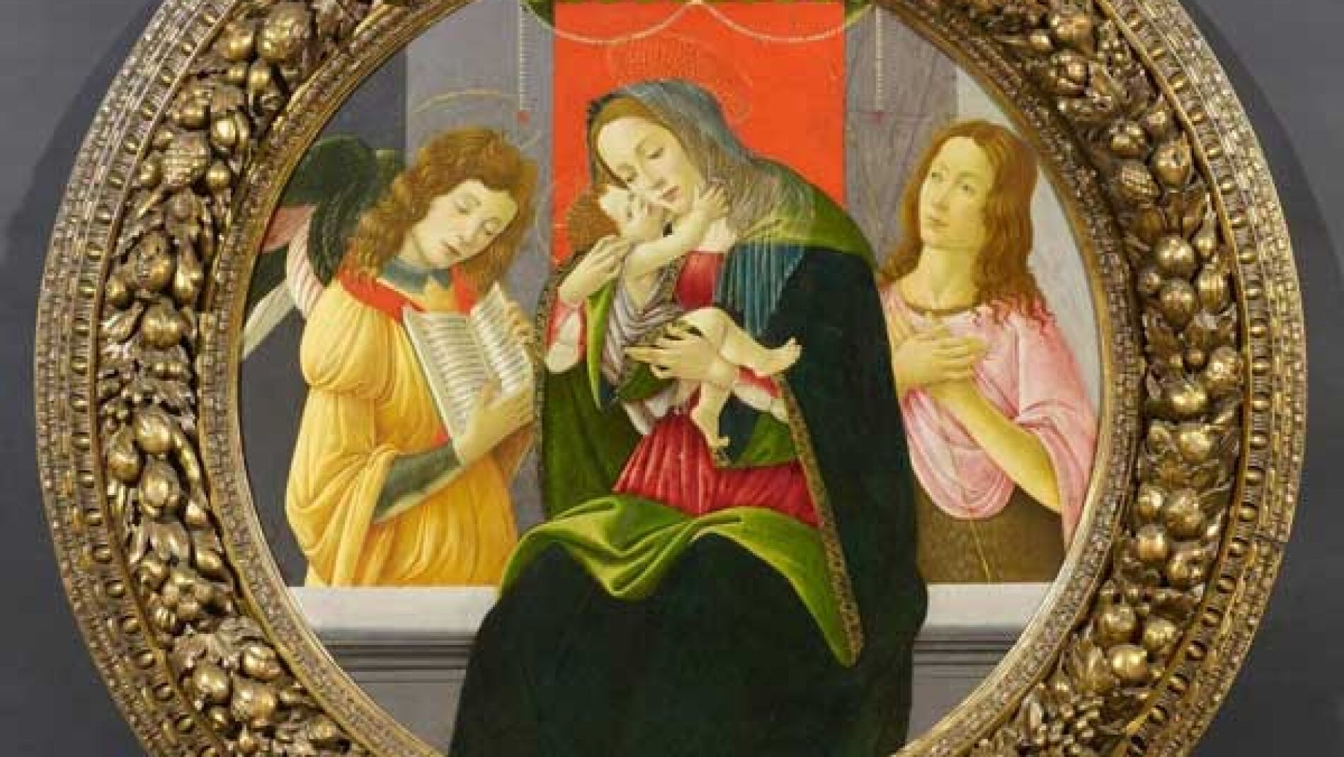 "Virgen con ni&ntilde;o, San Juan Bautista y un &aacute;ngel", de Sandro Botticelli