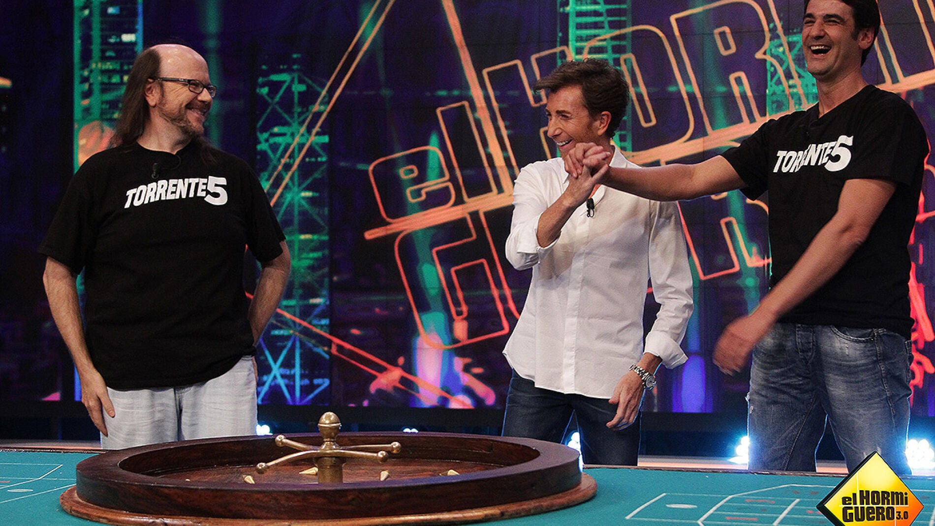 Santiago Segura, Jesul&iacute;n de Ubrique y Pablo Motos en El Hormiguero 3.0