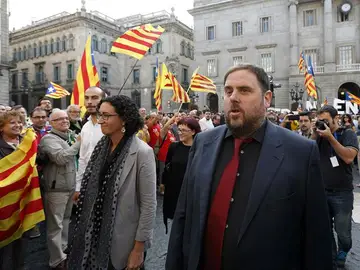 Los líderes de ERC Oriol Junqueras y Marta Rovira, en una foto de archivo Los líderes de ERC Oriol Junqueras y Marta Rovira, en una foto de archivo