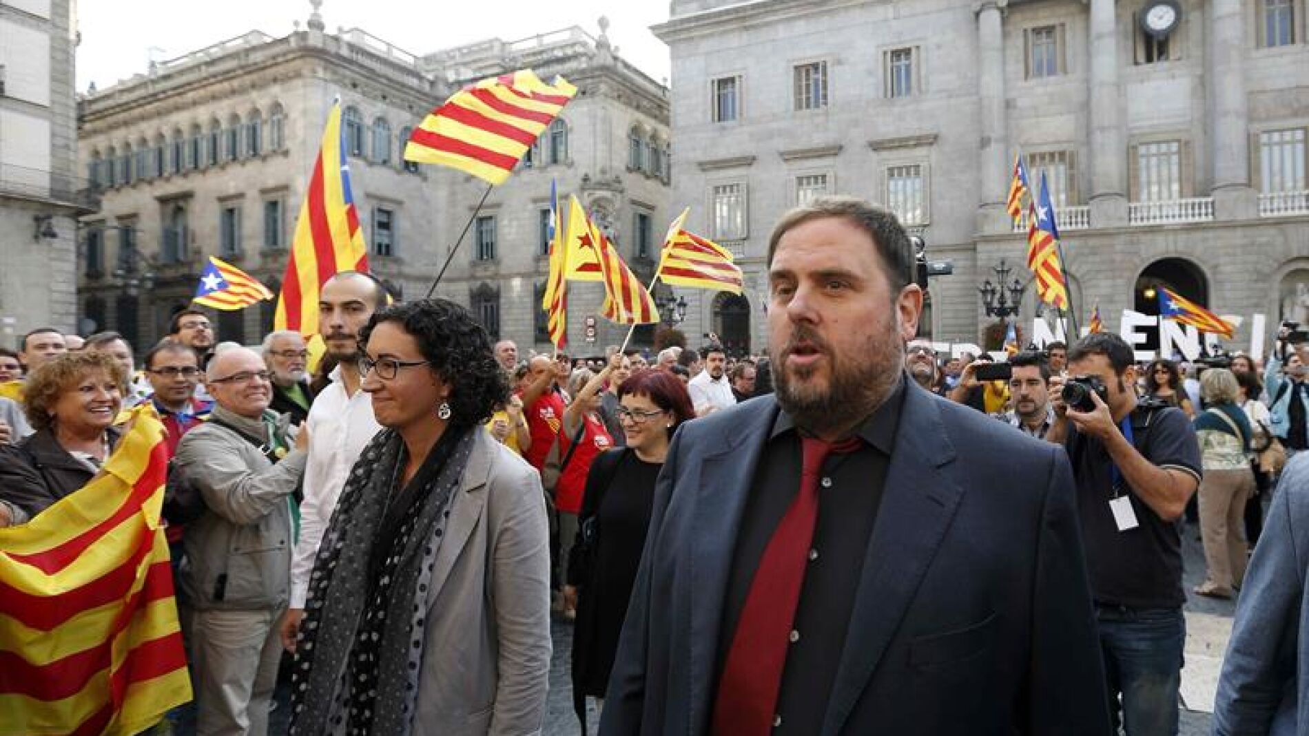 Los l&iacute;deres de ERC Oriol Junqueras y Marta Rovira, en una foto de archivo