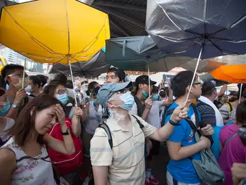 'La protesta del paraguas' 'La protesta del paraguas'