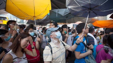 'La protesta del paraguas'