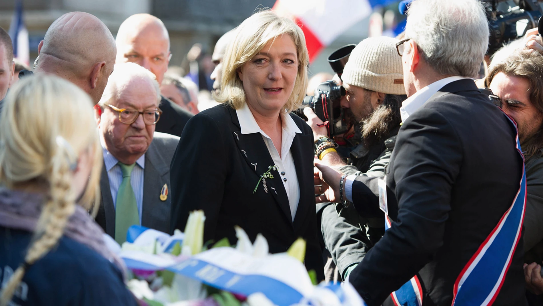 Marine Le Pen, en un acto en París Marine Le Pen, en un acto en París