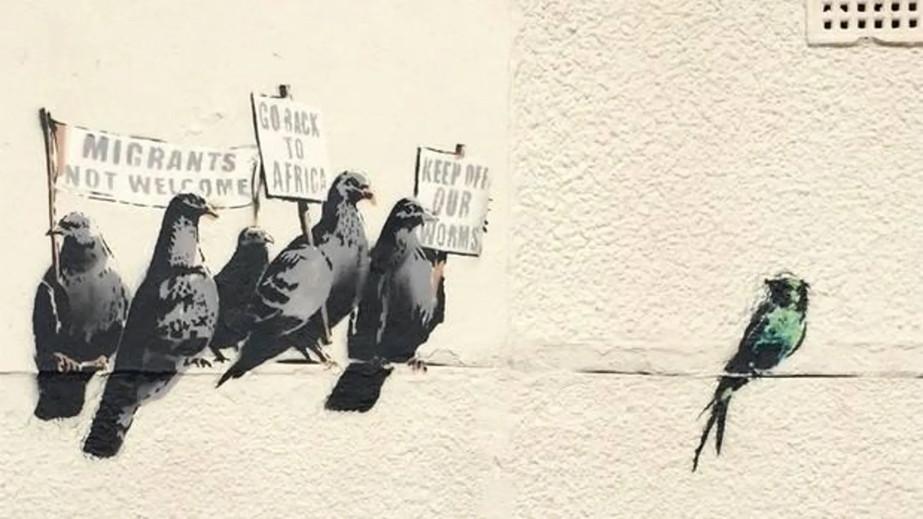 El polémico mural de Banksy El polémico mural de Banksy