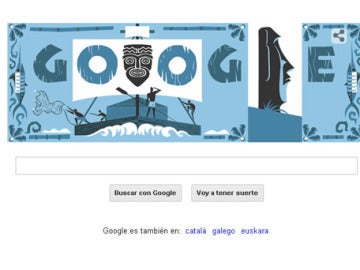 El 'doodle' de Google de Thor Heyerdahl.