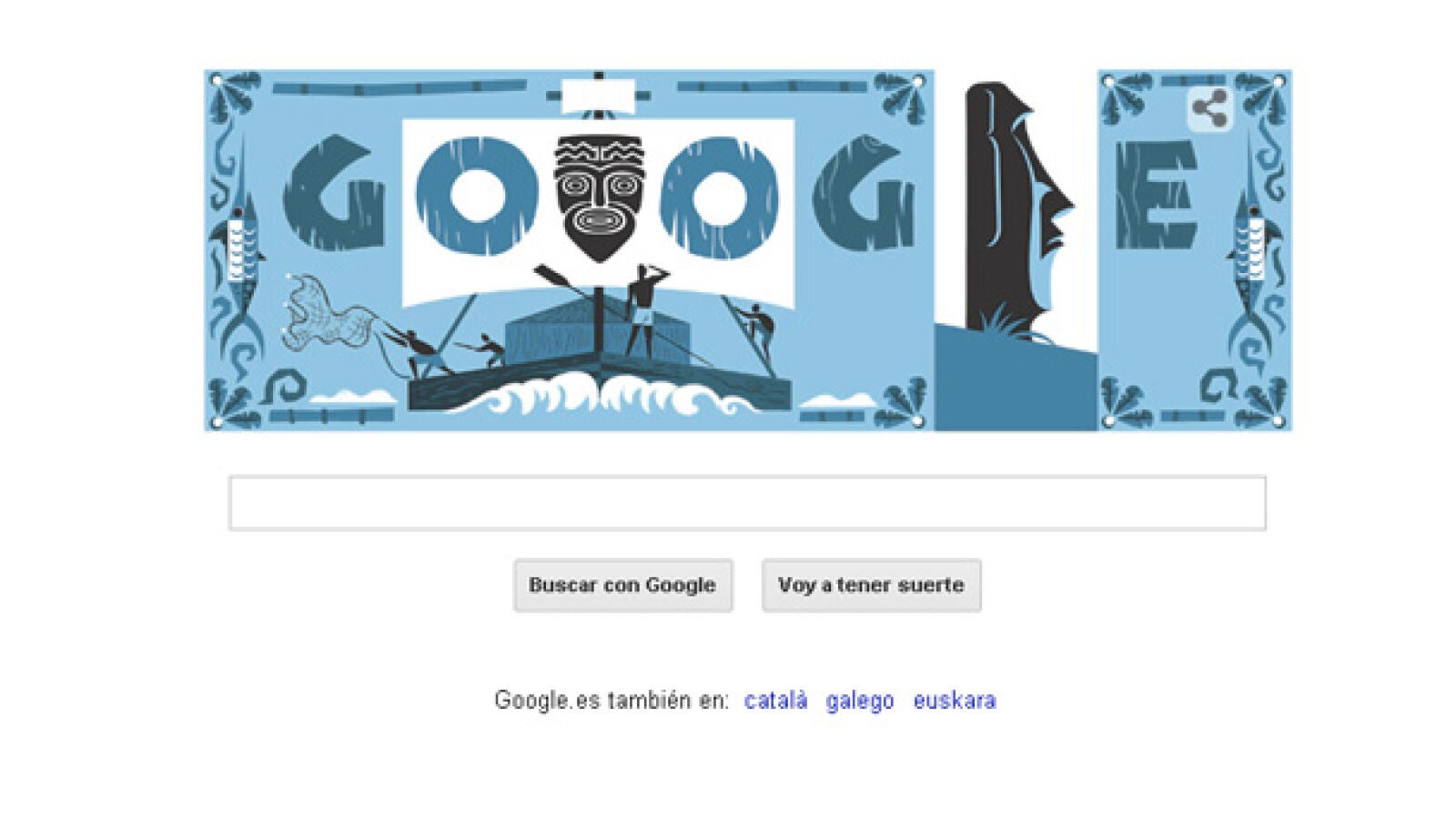 El 'doodle' de Google rinde homenaje al aventurero Thor Heyerdahl