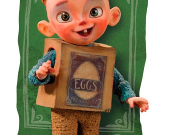 Eggs es un pequeño huérfano humano que han criado 'Los Boxtrolls'
