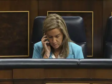 Ana Mato en la sesión de control Ana Mato en la sesión de control