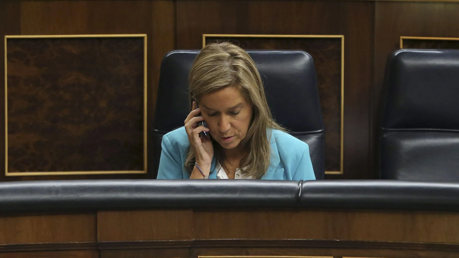 Ana Mato en la sesión de control Ana Mato en la sesión de control
