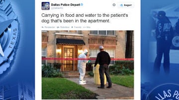 La polic&iacute;a de Dallas informa en Twitter sobre los cuidados al perro