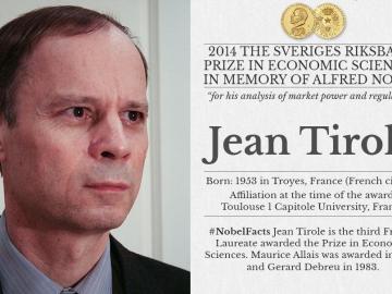 El francés Jean Tirole, galardonado con el Nobel de Economía 2014
