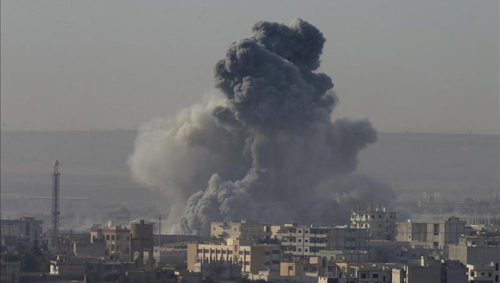 Bombardeos en territorio ocupado
