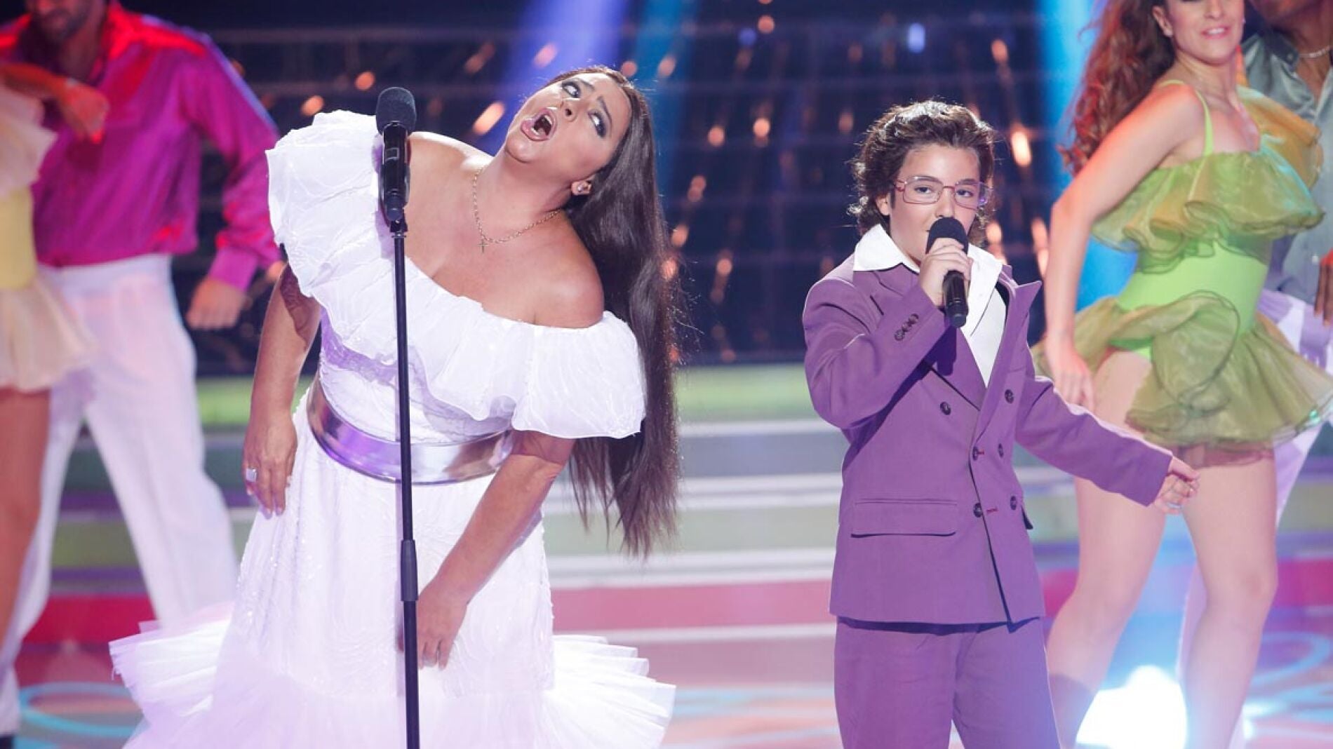 Mar&iacute;a del Monte y Samuel imitan a Romina y Albano en Tu cara me suena Mini