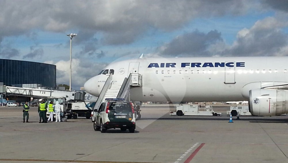 El avión de Air France en el que se activó el protocolo de emergencia por ébola