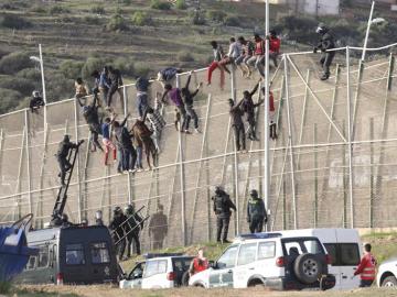 Actuación en la valla de Melilla