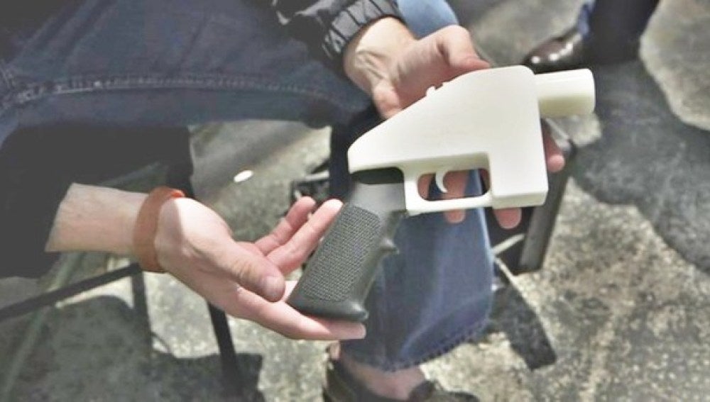 Pistola creada con impresión 3D