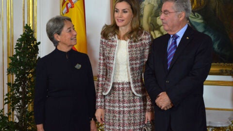 Do&ntilde;a Letizia durante el acto en Viena