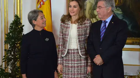 Doña Letizia durante el acto en Viena Doña Letizia durante el acto en Viena