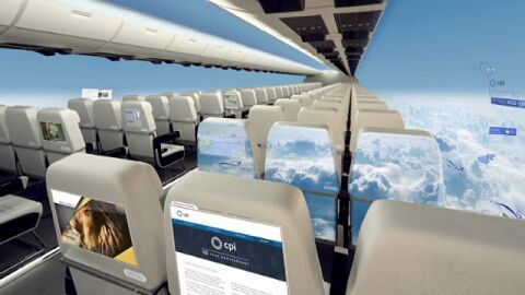 Imagen virtual del primer avi&oacute;n sin ventanas