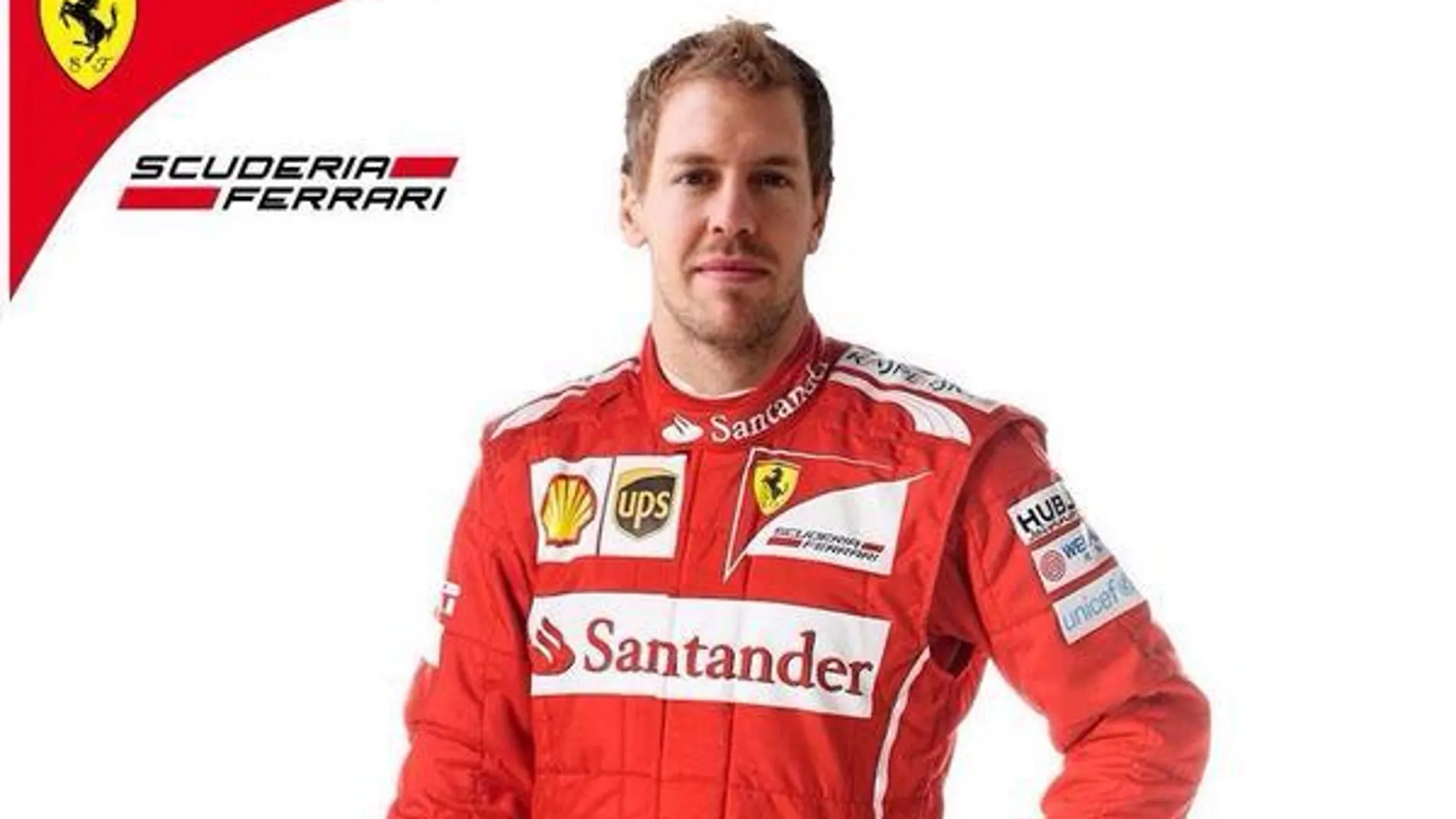 Montaje de Sebastian Vettel con Ferrari 