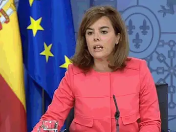 Soraya Sáenz de Santamaría en rueda de prensa Soraya Sáenz de Santamaría en rueda de prensa