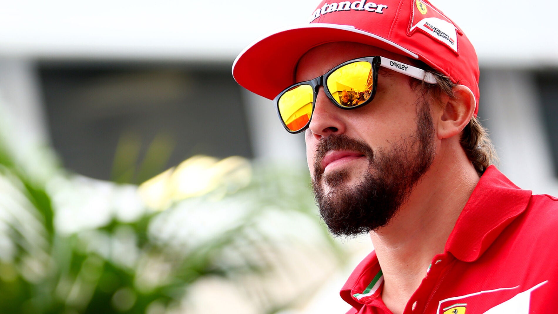 Alonso, en el paddock de Austin
