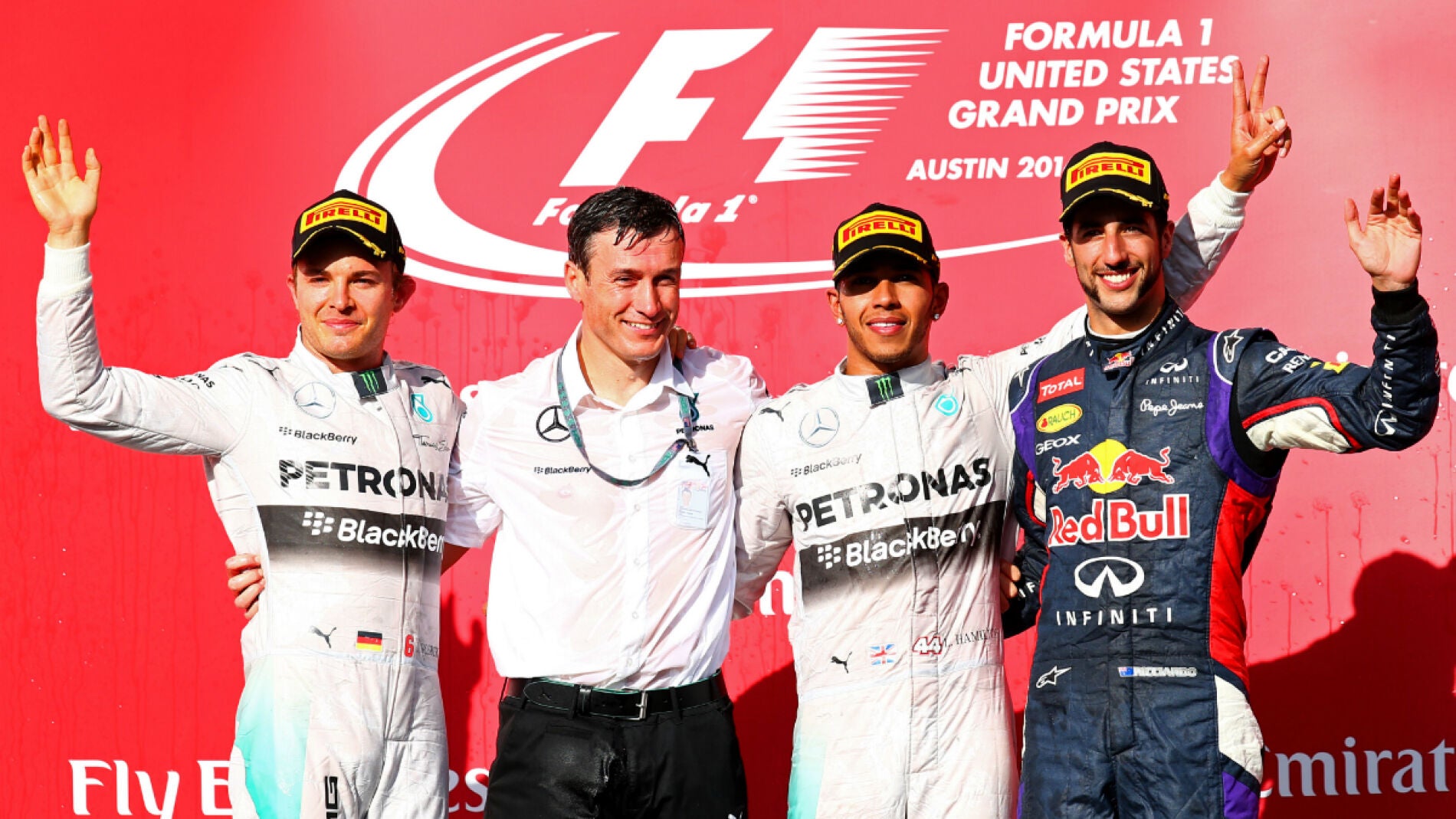 El podio del GP de EEUU