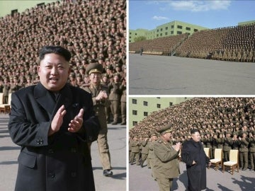 Kim Jong-un reaparece sin bastón junto a las tropas.