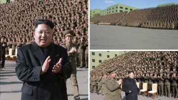 Kim Jong-un reaparece sin bastón junto a las tropas.