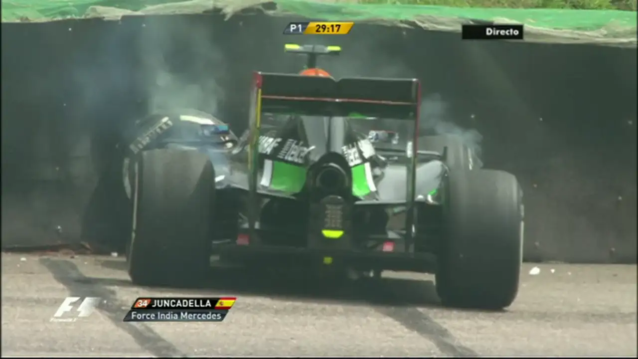 Accidente de Juncadella en Interlagos