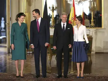 Los Reyes de España, Felipe y Letizia, junto a los Reyes de Bélgica, Felipe y Matilde Los Reyes de España, Felipe y Letizia, junto a los Reyes de Bélgica, Felipe y Matilde